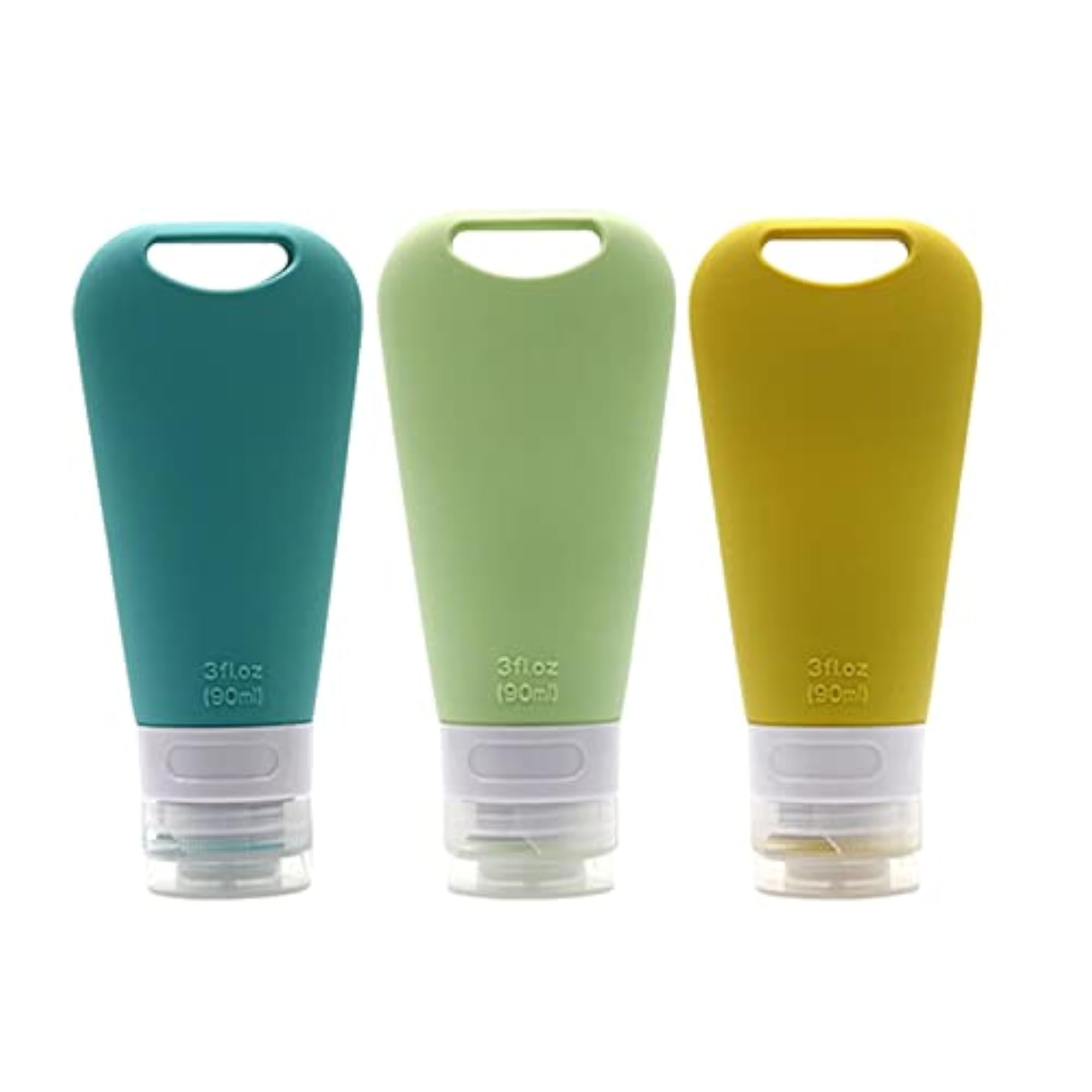 Silicone Travel Bottles Set, 90ml, 3Pcs